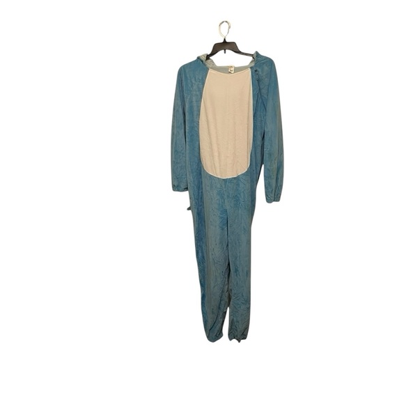 Adult Blue Shark Halloween Costume Jumpsuit - Picture 6 of 9